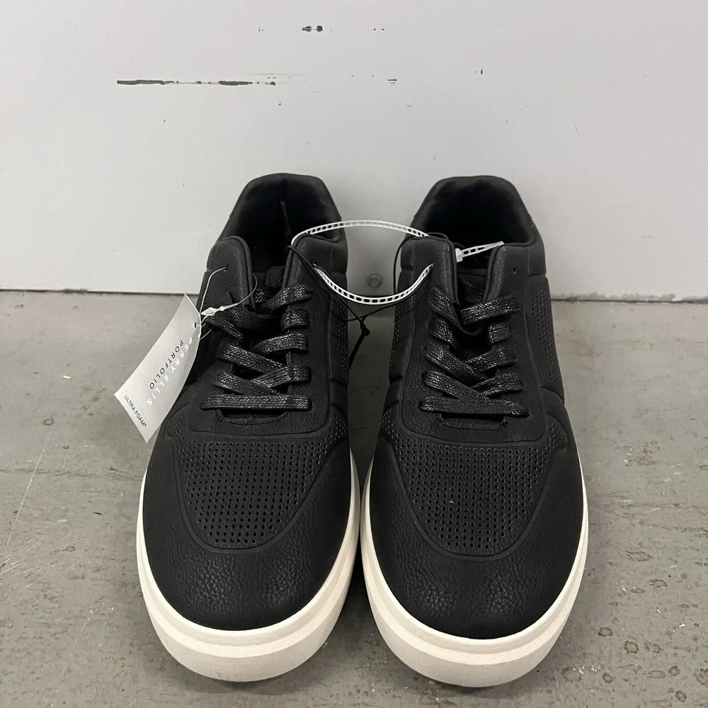Perry Ellis Black/White Portfolio Court Sport‎ II Ultra Foam Shoes Mens Sz 8.5